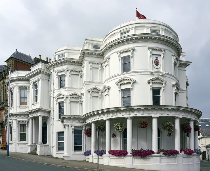 Douglas legislative building Tynwald SE view