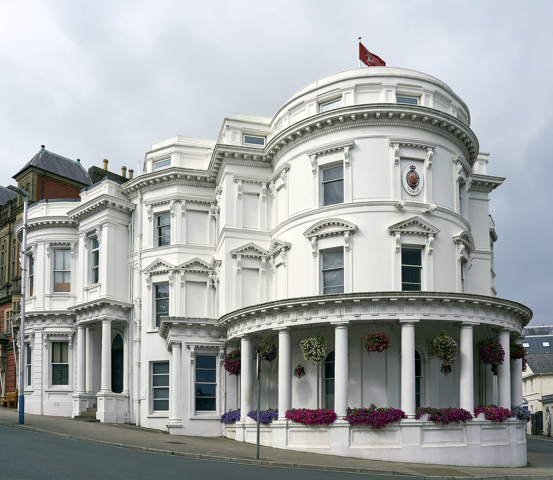 Douglas legislative building Tynwald SE view